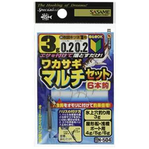 ささめ針 (Sasame) N-504 ワカサギ仕掛 マルチセット6本鈎 3g 1.0号-0.2号の商品画像