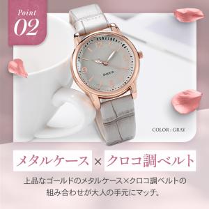 レディース腕時計 ガラス アナログ ウォッチ ...の詳細画像3