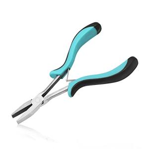 LEONTOOL 平やっとこミニ平ペンチ 平ヤットコ 150mm 溝なし 金具に傷がつきにくい ロングタイプ ロングリーチ 精密プライヤー アクセサリ