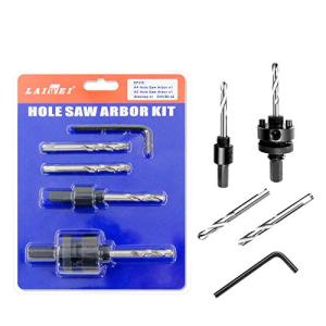 ホールソーセット LAIWEIバイメタルホールソーセット シャンクと交換用ドリルビットを備えた23個の頑丈なM3ホールソー。木材 アルミニウム 金属