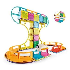 ロボットプラザ (ROBOT PLAZA) マグネットブロック 磁石おもちゃ 電車 おもちゃ レール 子供向け 知育玩具 (62ピース)の商品画像