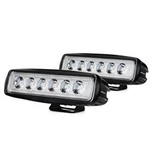 Nilight Road Lightsボートライト運転ライトLED作業ライトSUVジープランプ 2年保証 LEDライトバー2個18