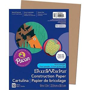 Construction Paper 58 lbs. 9 x 12 Light Brown 50 Sheets/Pack 並の商品画像