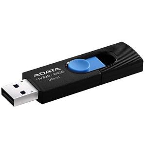 ADATA UV320 64GB USB 3.13.1 Gen 2タイプAブラック、ブルーUSBフラッシュドライブ - USBフラの商品画像