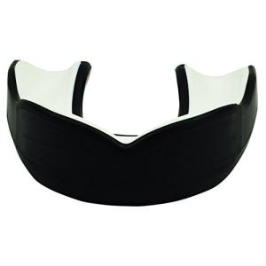 オーラル マートブラック/ホワイトアダルト マウスガード‐ “クッション” スポーツ マウスガード 大人用ケース付 ラグビー