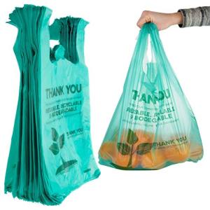 Stock Your Home エコ 食料品バッグ 100枚 生分解性プラスチック 買い物袋 再利用可能 スーパーマーケット サンキュー 並行輸入の商品画像