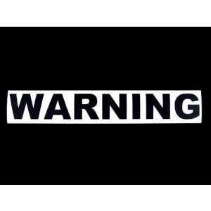 ステッカー WARNING 大きいサイズ 全4色 ホワイト レッド ブラック イエロー 車 バイク シール カッティングステッカー 警告 注意 危険 大 アメリカ 雑貨｜aicamu