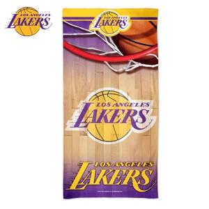 レイカーズ ビーチタオル 大判 バスタオル タオル ロゴ NBA LOS ANGELES LAKERS ロサンゼルス LA タオルケット バスケットボール ローライダー アメリカ 雑貨｜aicamu