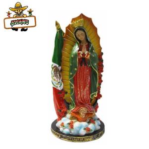 大きめ！マリア様置物(メキシコ) 高さ約32cm　メキシコの聖母グアダルーペのインテリア置物guadalupe mariaマリア像｜aicamu