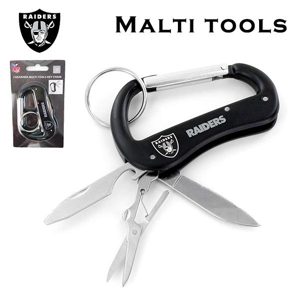 レイダース カラビナ マルチツール キーチェーン キーリング キーホルダー ツールナイフ ロゴ おし...