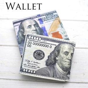 $100札 財布 ウォレット お札 シングルタイプ 二つ折り財布 100ドル札