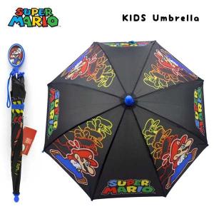 スーパーマリオ グッズ 持ち手キャラクター付き傘 親骨の長さ：約41cm