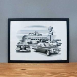 アートパネル 壁掛け 立てかけ 額縁 ブラック インテリア ウォール