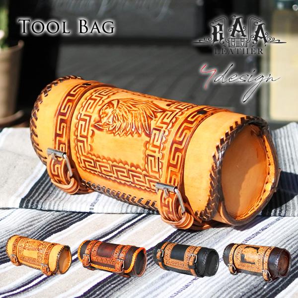 RAA LEATHER ツールバッグ 全4デザイン サイドバッグ 本革 レザー バイク 工具小物入れ...