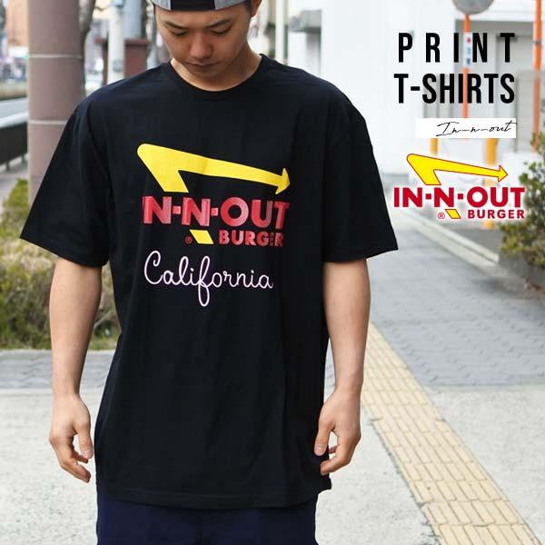 Tシャツ 半袖 メンズ IN-N-OUT BURGER ブラック ビッグシルエット ロゴ カリフォル...