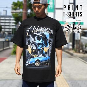SHAKA（シャカ） Tシャツ 半袖 メンズ TWO FACE Smile now ブラック