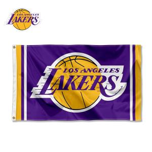 レイカーズ フラッグ NBA LOS ANGELES LAKERS バナー 旗 タペストリー ロゴ インテリア ウォールアート ガレージ おしゃれ ロサンゼルス LA アメリカ 雑貨｜aicamu