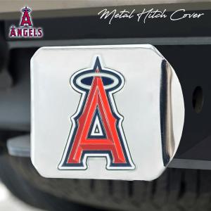 エンゼルス ヒッチカバー メタル製 2インチ クローム ロゴ ヒッチキャップ ヒッチプラグ MLB ANGELS エンジェルス LA ロサンゼルス  ローライダー アメリカ 雑貨｜aicamu