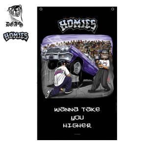 DGA バナー 壁掛け BAD TO THE BONE インテリア フラッグ タペストリー