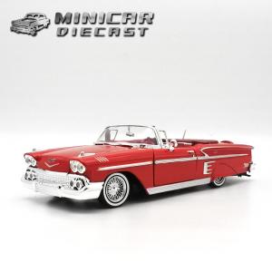 モーターマックス 1/24 箱入り ミニカー 1958 CHEVY IMPALA GET LOW