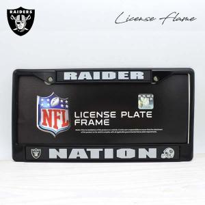 レイダース メタル ナンバーフレーム USサイズ raiders NFL RAIDERS ライセンスフレーム RAIDER NATION 車 車用品 カー用品 オートパーツ アメリカ 雑貨｜aicamu