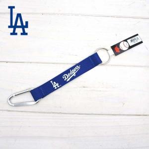 ドジャース リボンキーホルダー ブルー MLB dodgers LA LOS