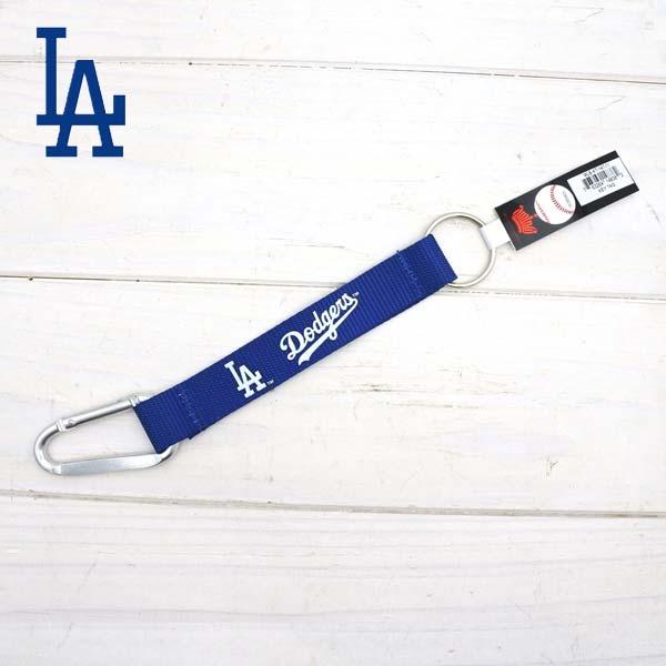 ドジャース リボンキーホルダー ブルー MLB dodgers LA LOS ANGELES ロサン...