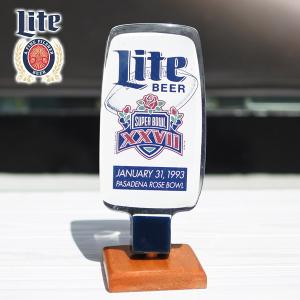 USED品 ビアサーバーノブ MILLER LITE beer 約16.2cm シフトノブ 第29回 スーパーボウル カウボーイ ミラー ライト ビールサーバーノブ ビアタップ ハンドル｜aicamu