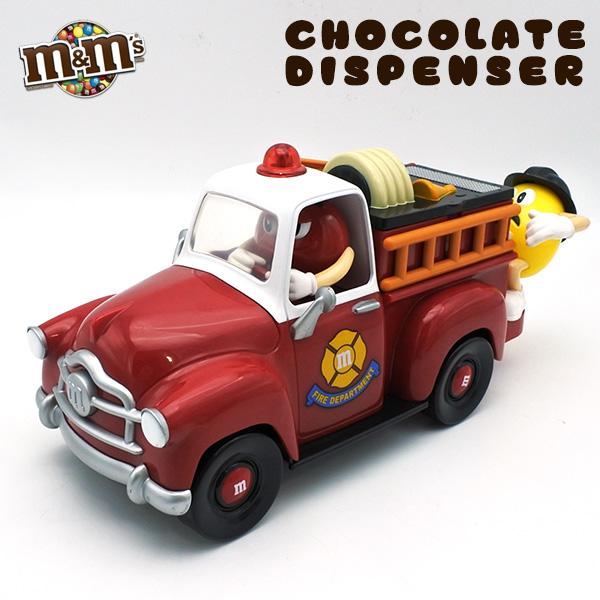 USED品 m&amp;m&apos;s チョコレート ディスペンサー エムアンドエムズ 消防車 はしご車 インテリア...
