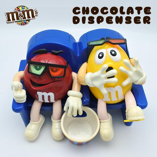 USED品 m&amp;m's チョコレート ディスペンサー レッド イエロー エムアンドエムズ 映画館 M...