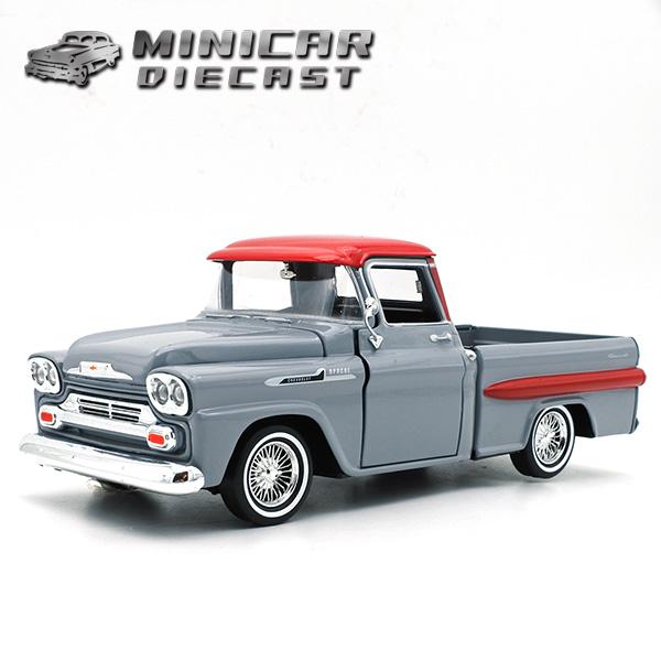 1/24 ミニカー 箱入り 1958 CHEVY APACHE FLEETSIDE PICKUP グ...