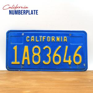 USED品 カリフォルニア ナンバープレート ブルー 70年代 アメリカ California ライセンスプレート ガレージ アメ車 装飾 青 西海岸 インテリア おしゃれ 飾り｜aicamu