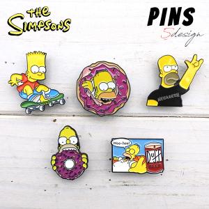 シンプソンズ ピンバッジ 2個セット ブローチ バッジ ピンズ PINS