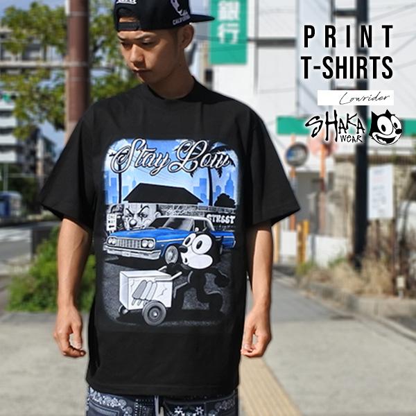 Tシャツ 半袖 メンズ ブラック SHAKA WEAR シャカ FELIX THE CAT フィリッ...