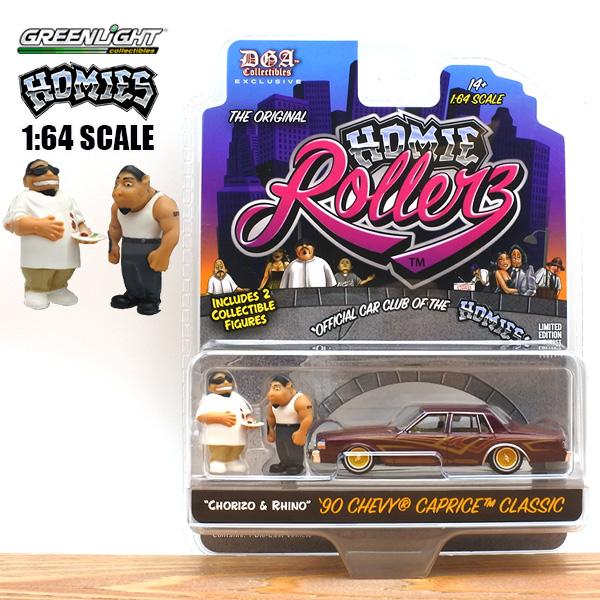 1/64 ミニカー HOMIES フィギュア 1990 CHEVROLET CAPRICE CALS...