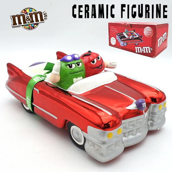 USED品 m&amp;m&apos;s チョコレート お皿 陶器 箱入り メタリック レッド エムアンドエムズ キャ...