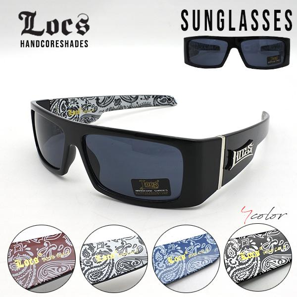 ローク サングラス メンズ Locs 50 全4色 ペイズリー 総柄 内側 ペイズリー柄 ロークサン...