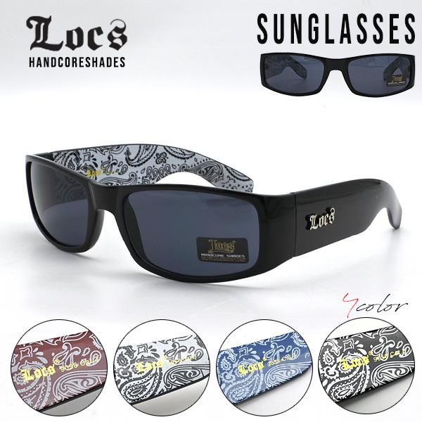 ローク サングラス メンズ Locs 54 全4色 ペイズリー 総柄 内側 ペイズリー柄 ロークサン...