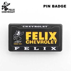 FELIX CHEVROLET ピンバッジ ナンバープレート ブラック 箱付き フィリックス ザ キャット グッズ シボレー 服 帽子 バッグ ハットピン チカーノ ローライダー｜aicamu