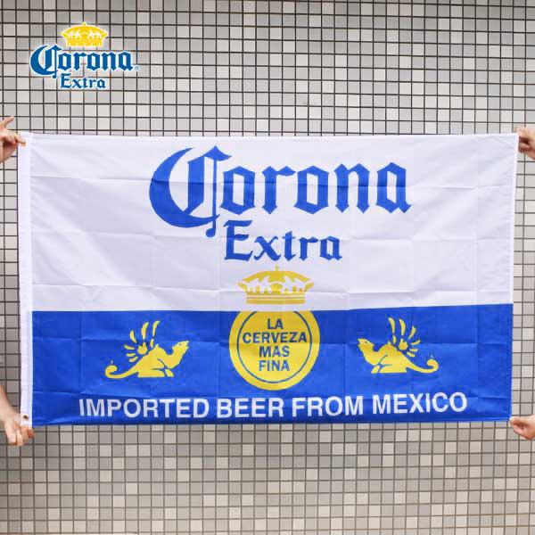 コロナビール フラッグ ホワイト ブルー コロナエキストラ コロナ メキシコビール corona e...