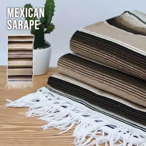 サラペ No.73 ブルー メキシカン ラグ 大判 厚手 MEXICO メキシコ