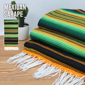 メキシコ　サラッペ　ラグ 楽天市場】サラペ マルチカラー N0.81 オレンジ グリーン ブルー