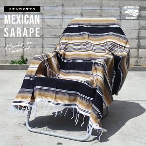 サラペ NO.83 ブラック メキシカンラグ 大判 厚手 MEXICO メキシコ