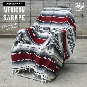 サラペ マルチカラー No.37 メキシカン ラグ オレンジ 大判 メキシコ