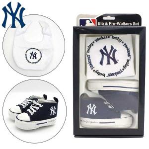 ニューヨーク ヤンキース ベビー ギフト セット ファーストシューズ スタイ MLB NY NEW YORK YANKEES ロゴ よだれかけ 前かけ 子供靴 出産祝い プレゼント｜aicamu