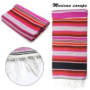 サラペ NO.75 オレンジ レッド メキシカン ラグ 大判 カバー メキシコ