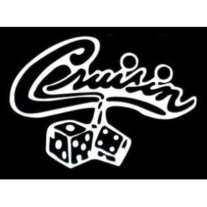 ステッカー ダイス クルージン ホワイト 車 バイク デカール シール 転写 カッティングステッカー...