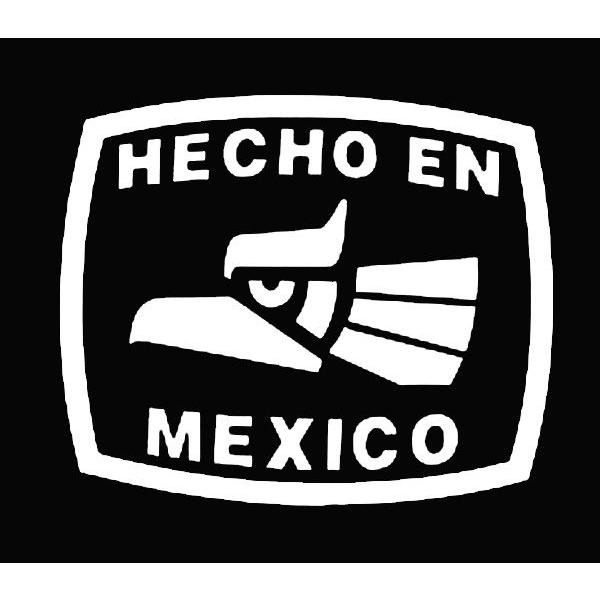 ステッカー HECHO EN MEXICO 大 全2色 ホワイト ブラック 車 バイク デカール シ...