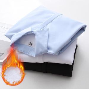 裏起毛シャツレディース 秋冬シャツ 暖かいインナー女性シャツ 長袖トップス 30代 50代 20代 シャツブラウス 40代 オフィス フォーマル OL ワイシャツ 白