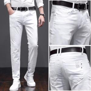 スキニーデニム ホワイトジーンズ メンズ デニムパンツ ジーンズ ストレッチ ビジネス ホワイト 白 ズボン 爽やか 薄手 春 夏の商品画像